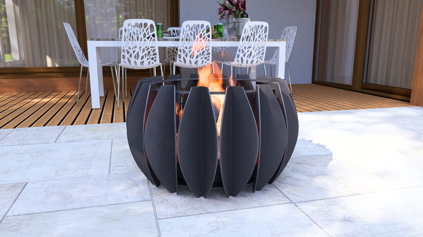 Brasero Sphère Noire V1. Fichiers DXF, SVG pour découpe plasma et laser. Фото 7