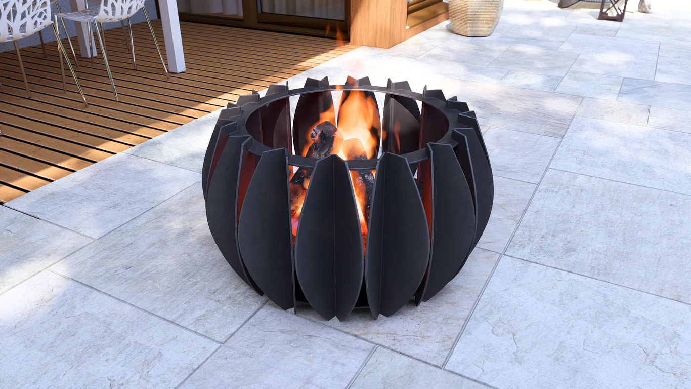 Brasero Sphère Noire V1. Fichiers DXF, SVG pour découpe plasma et laser. Фото 9