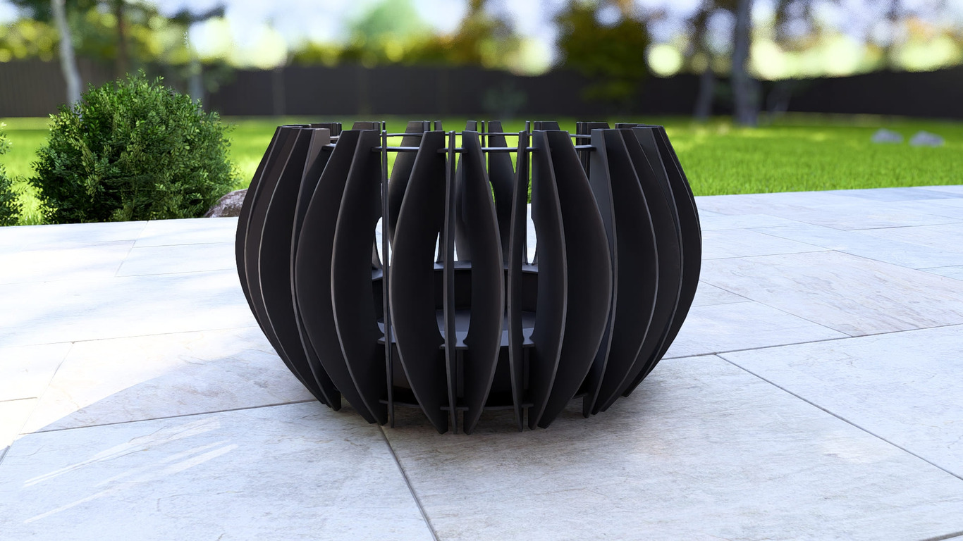 Braciere Sfera Nera V2. File DXF, SVG per taglio plasma, laser. Фото 12