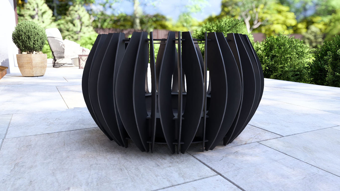 Braciere Sfera Nera V2. File DXF, SVG per taglio plasma, laser. Фото 14
