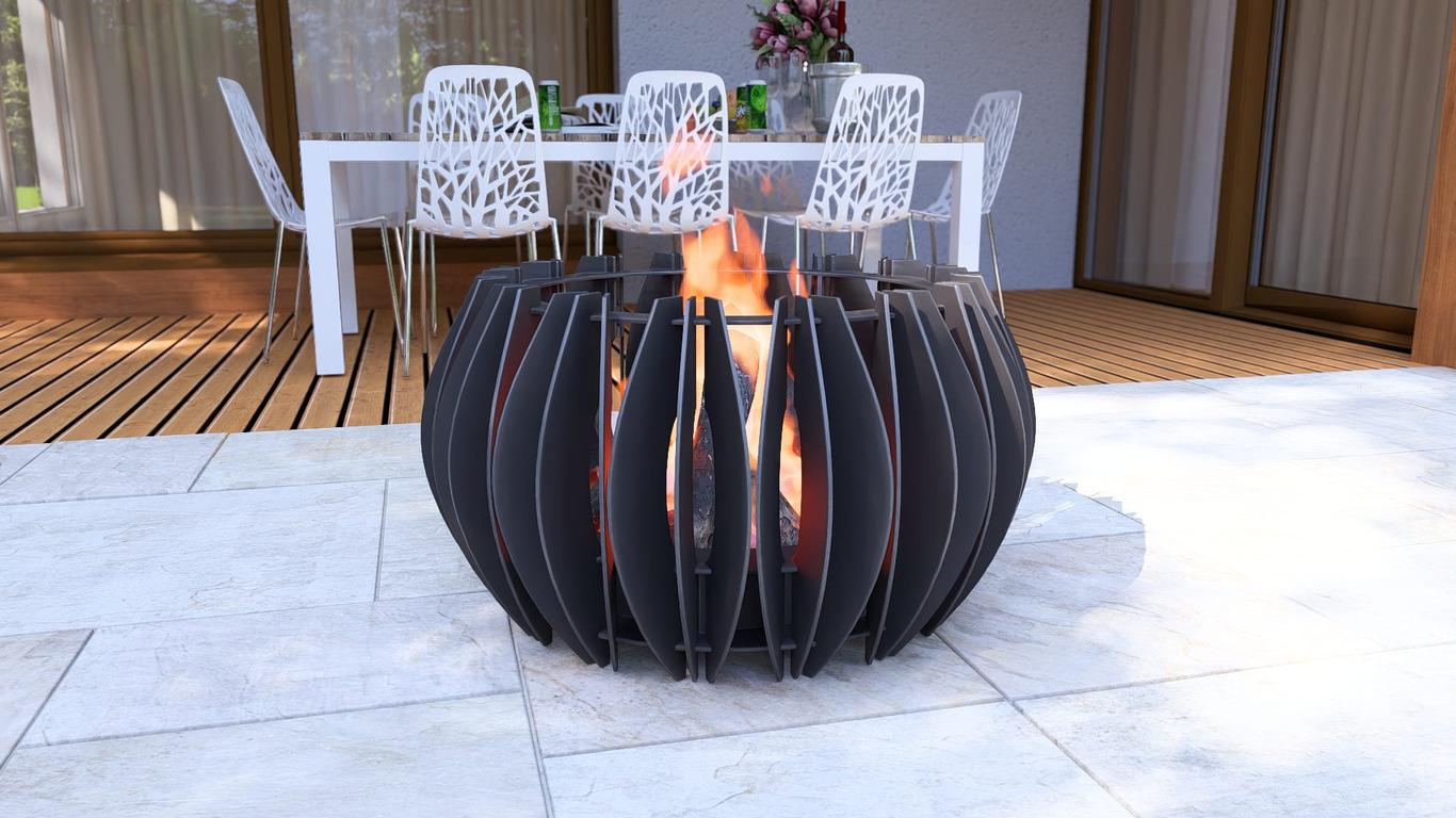 Braciere Sfera Nera V2. File DXF, SVG per taglio plasma, laser. Фото 8