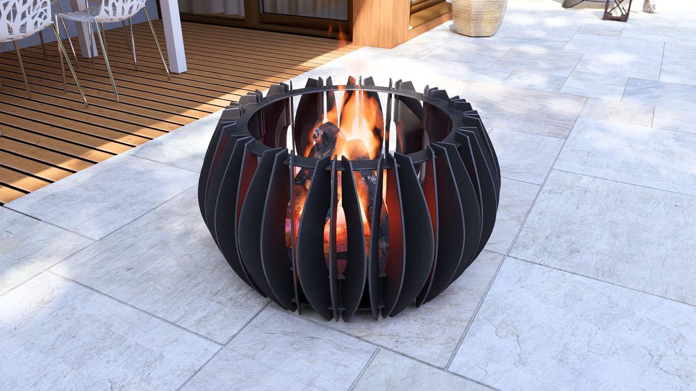 Braciere Sfera Nera V2. File DXF, SVG per taglio plasma, laser. Фото 9