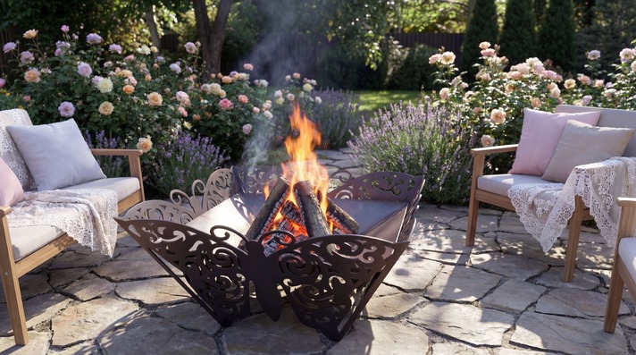 Butterfly Fire Pit. DXF, SVG files for plasma, laser cutting