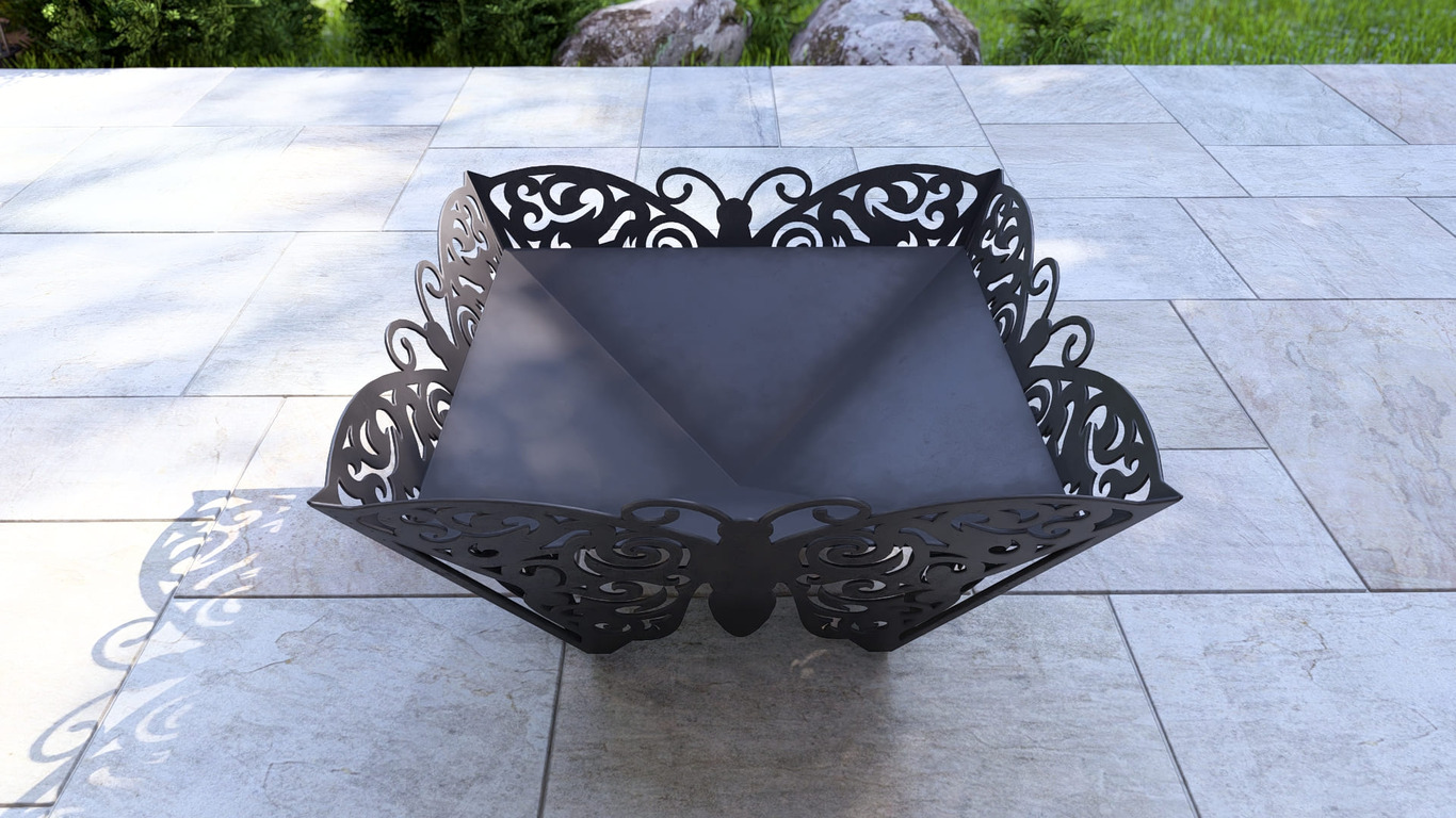Butterfly Fire Pit. DXF, SVG files for plasma, laser cutting. Фото 12
