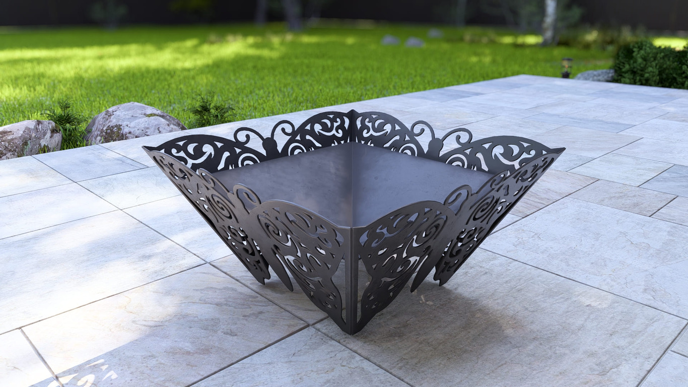 Butterfly Fire Pit. DXF, SVG files for plasma, laser cutting. Фото 13