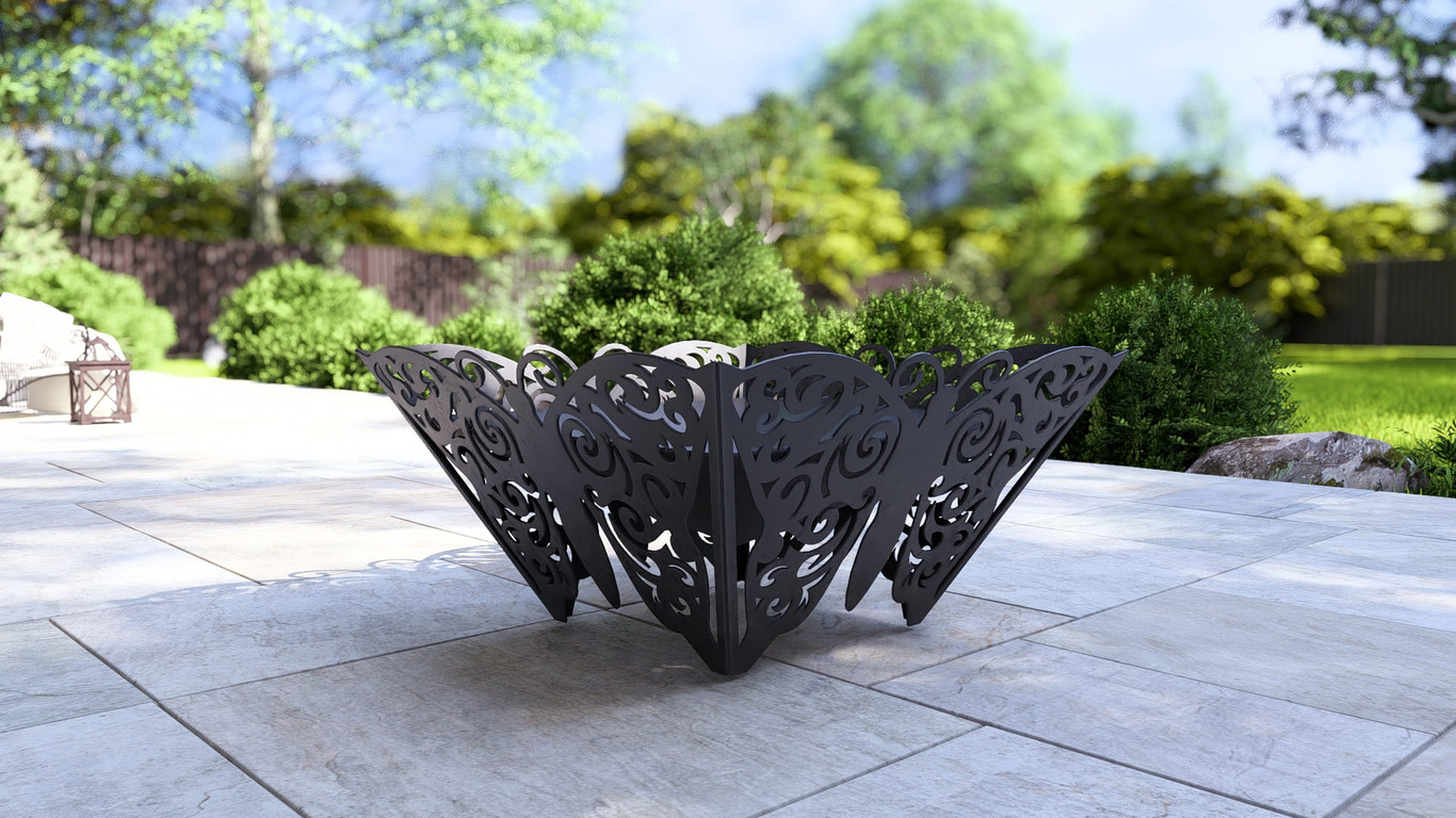 Butterfly Fire Pit. DXF, SVG files for plasma, laser cutting. Фото 14