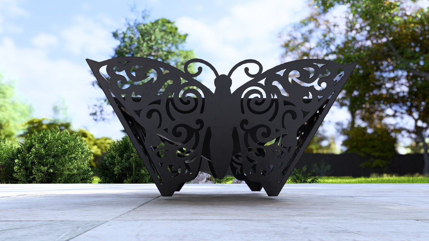Butterfly Fire Pit. DXF, SVG files for plasma, laser cutting. Фото 15