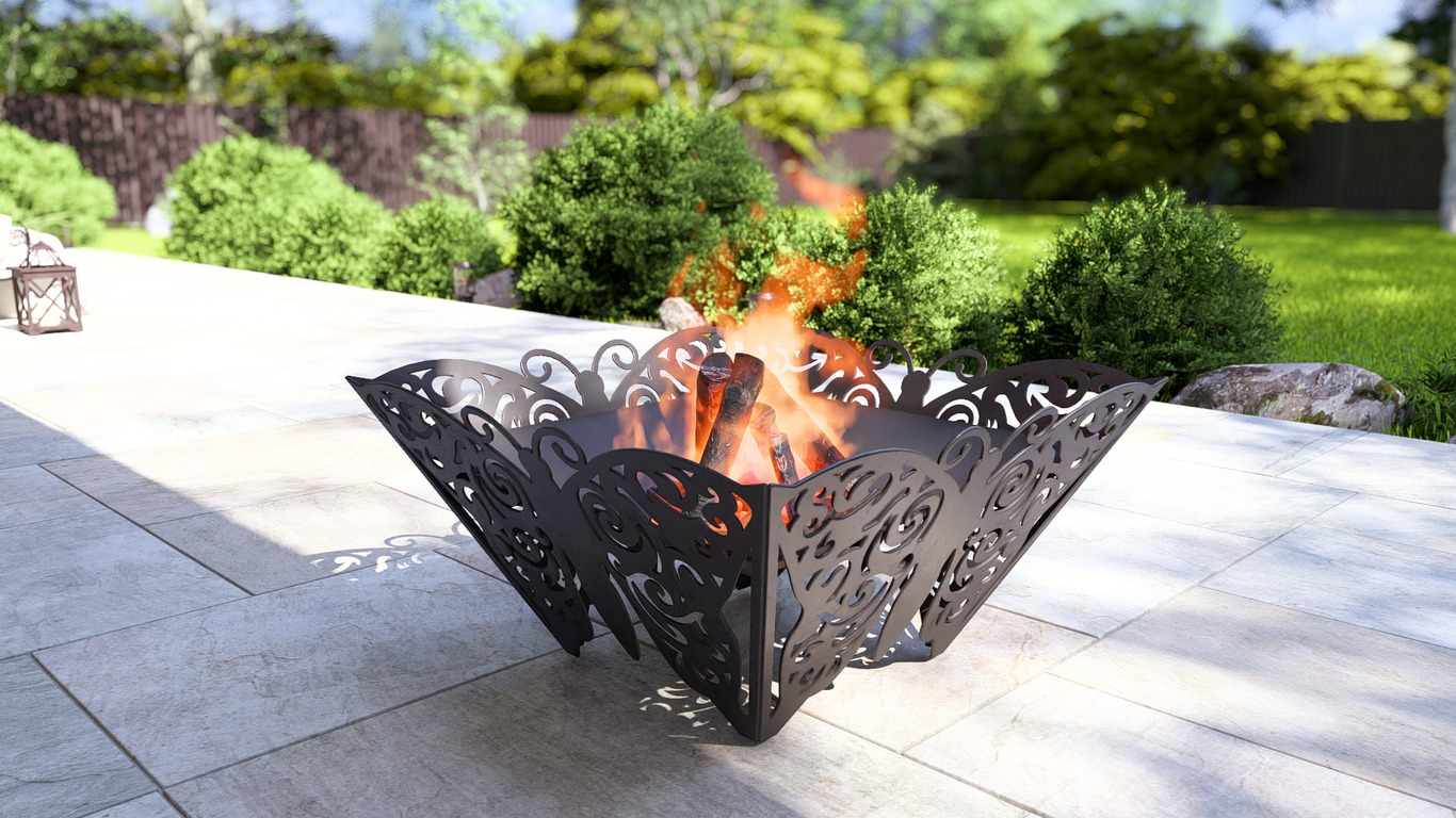 Butterfly Fire Pit. DXF, SVG files for plasma, laser cutting. Фото 2