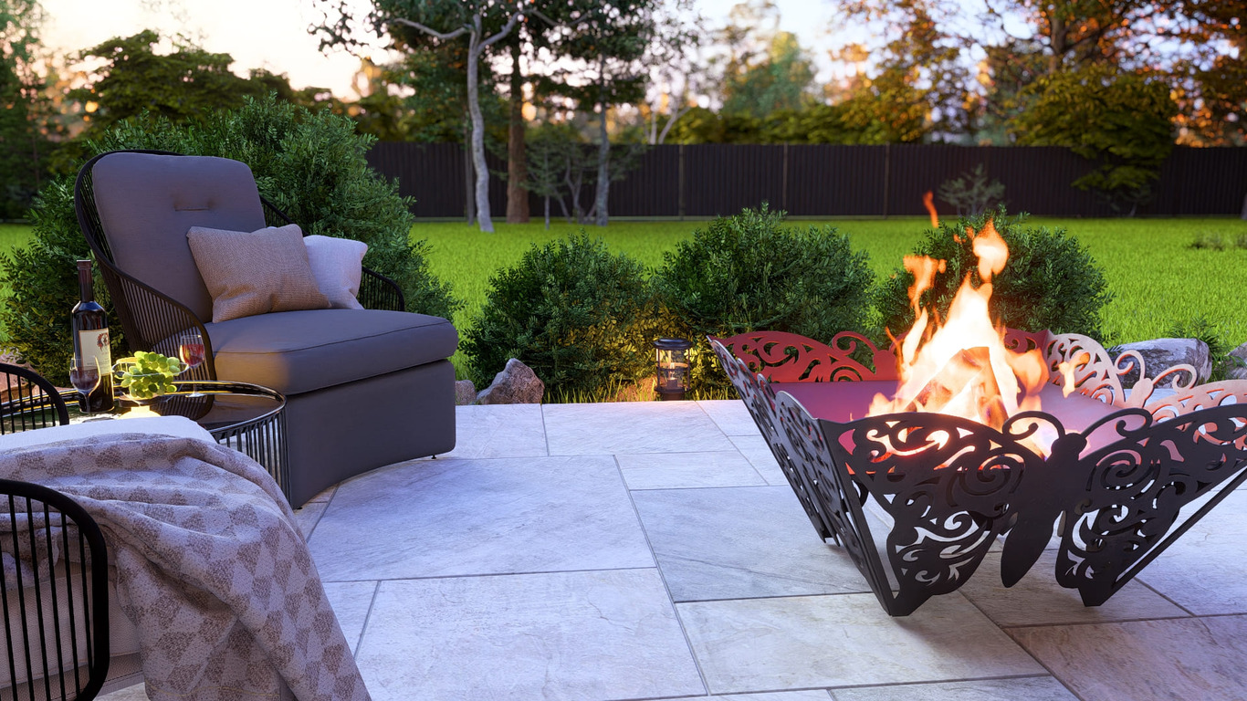 Butterfly Fire Pit. DXF, SVG files for plasma, laser cutting. Фото 5