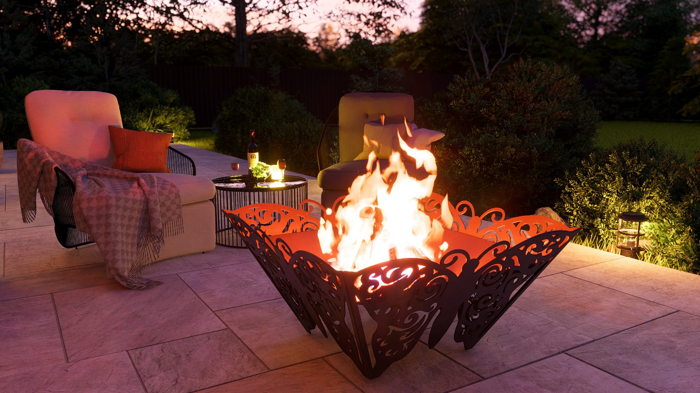 Butterfly Fire Pit. DXF, SVG files for plasma, laser cutting. Фото 9