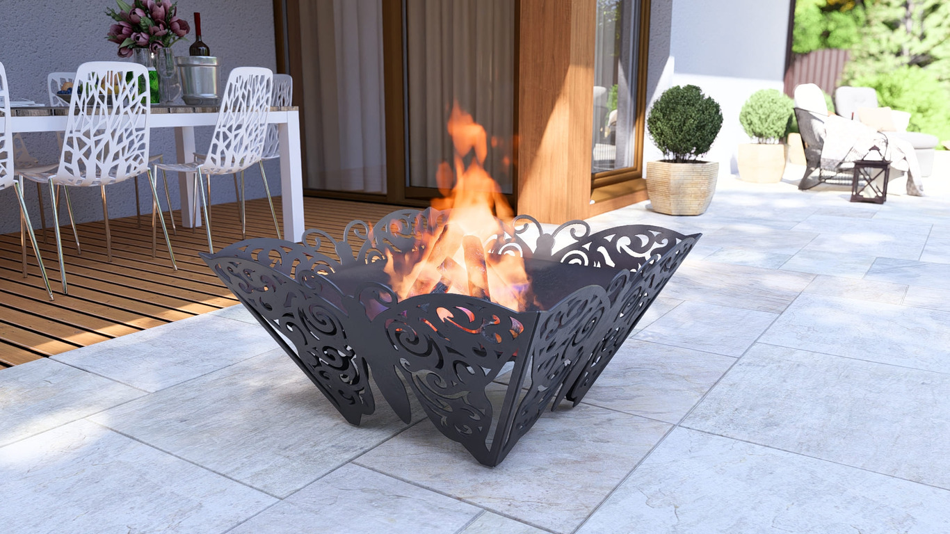 Butterfly Fire Pit. DXF, SVG files for plasma, laser cutting. Фото 10