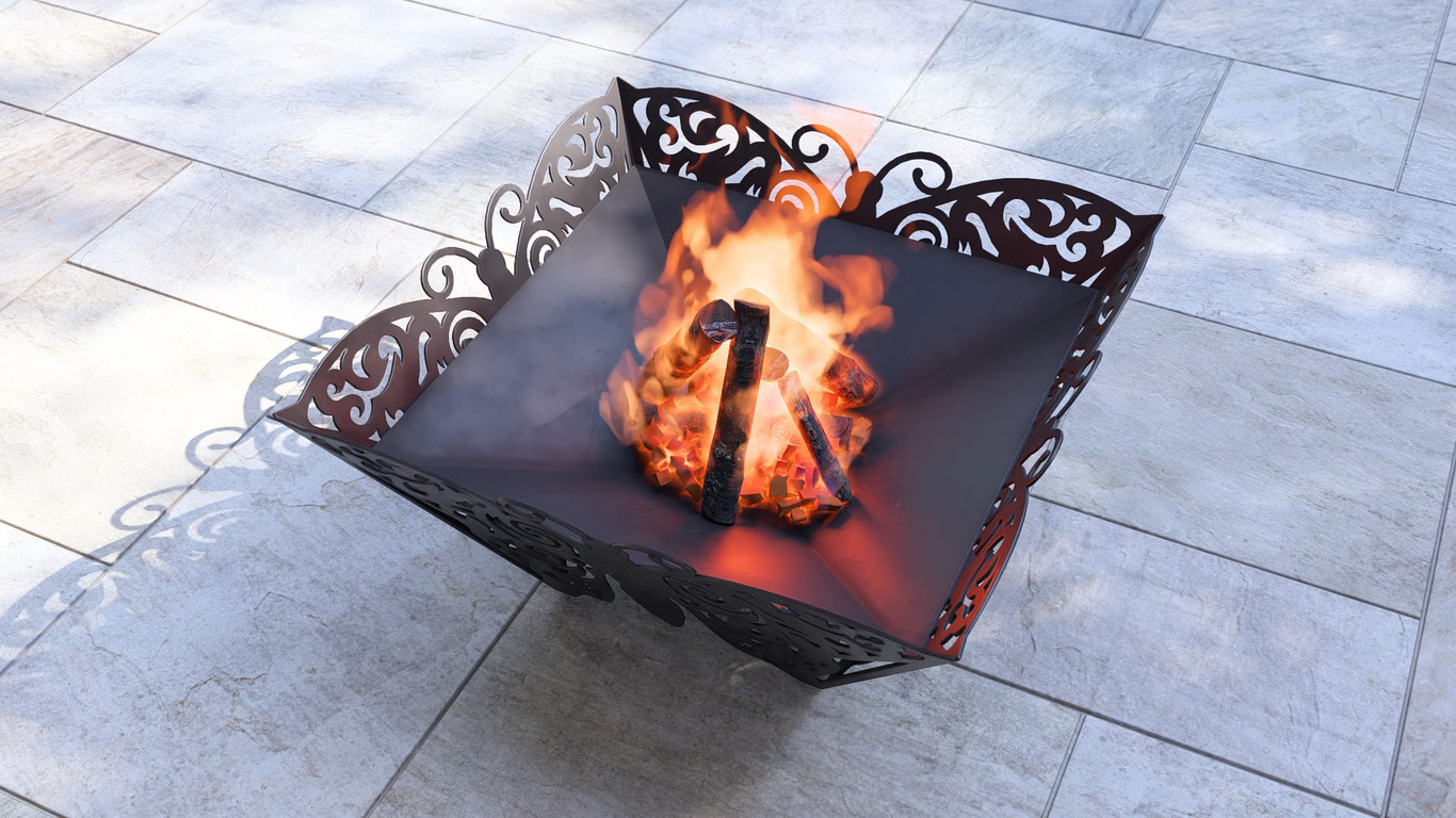 Butterfly Fire Pit. DXF, SVG files for plasma, laser cutting. Фото 11
