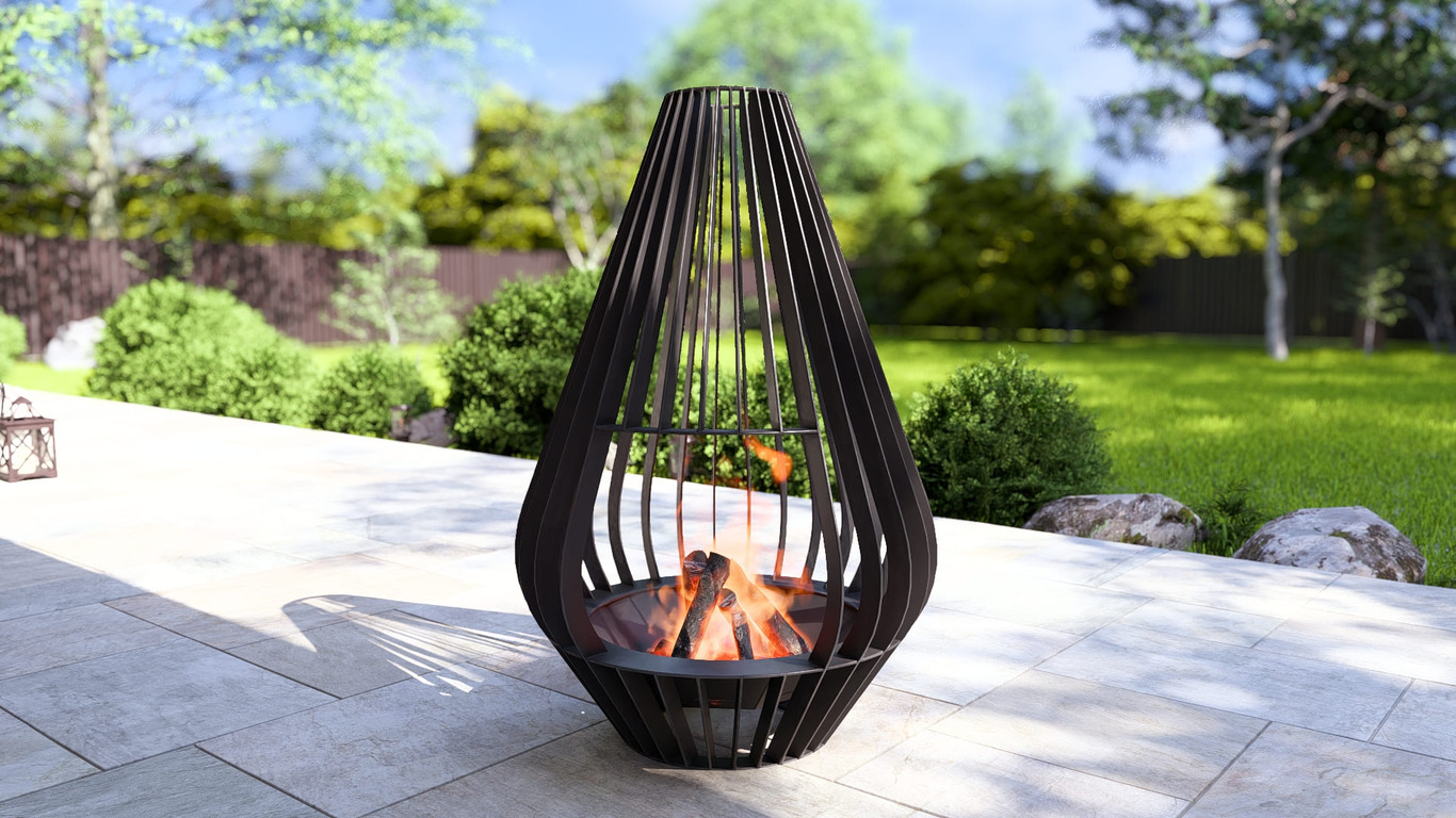 Fire Drop Fire Pit. DXF, SVG files for plasma, laser cutting. Фото 2