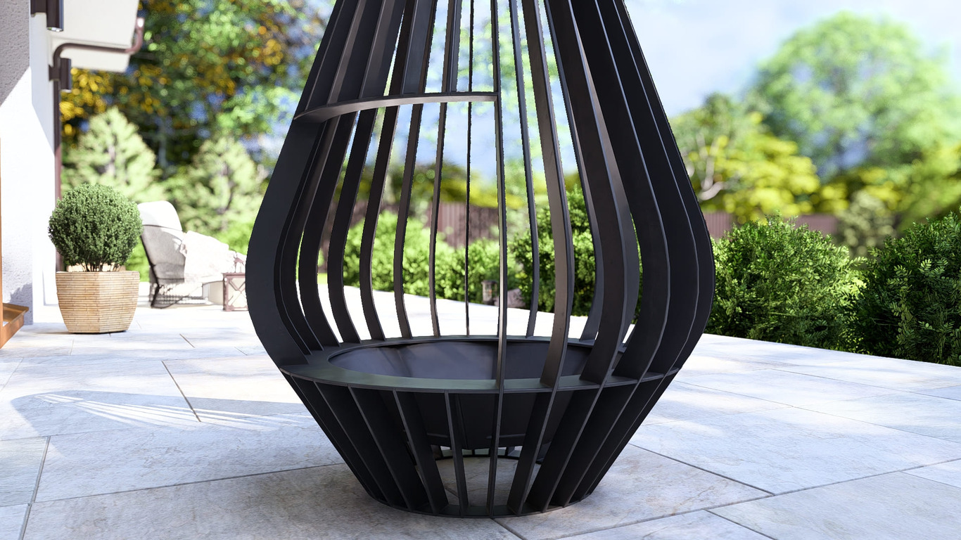 Fire Drop Fire Pit. DXF, SVG files for plasma, laser cutting. Фото 13