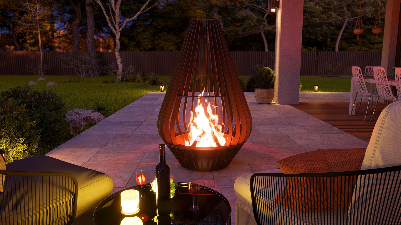Fire Drop Fire Pit. DXF, SVG files for plasma, laser cutting. Фото 5