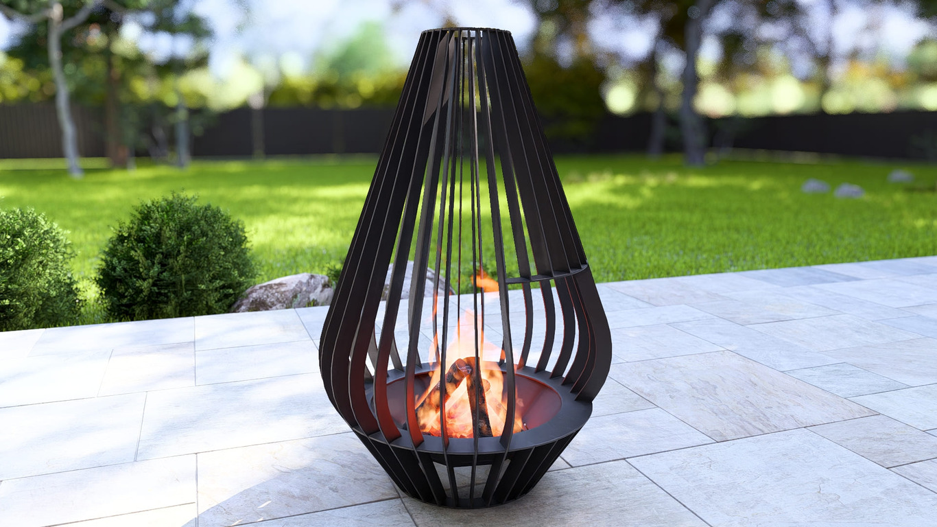 Fire Drop Fire Pit. DXF, SVG files for plasma, laser cutting. Фото 8