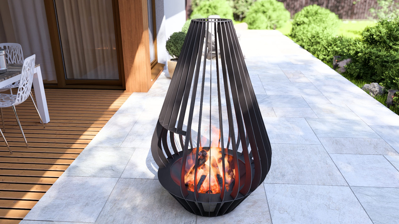 Fire Drop Fire Pit. DXF, SVG files for plasma, laser cutting. Фото 10