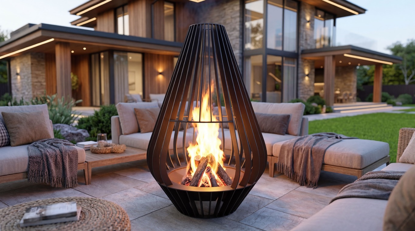 Fire Drop Fire Pit. DXF, SVG files for plasma, laser cutting