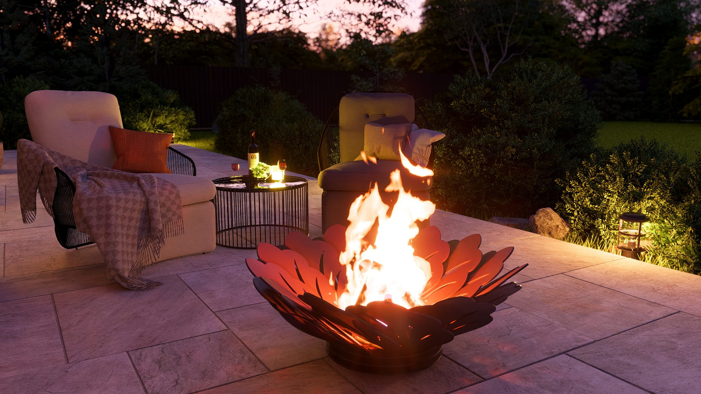Flower Fire Pit V1. DXF, SVG files for plasma, laser cutting. Фото 6