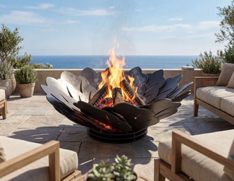 Flower Fire Pit V1. DXF, SVG files for plasma, laser cutting