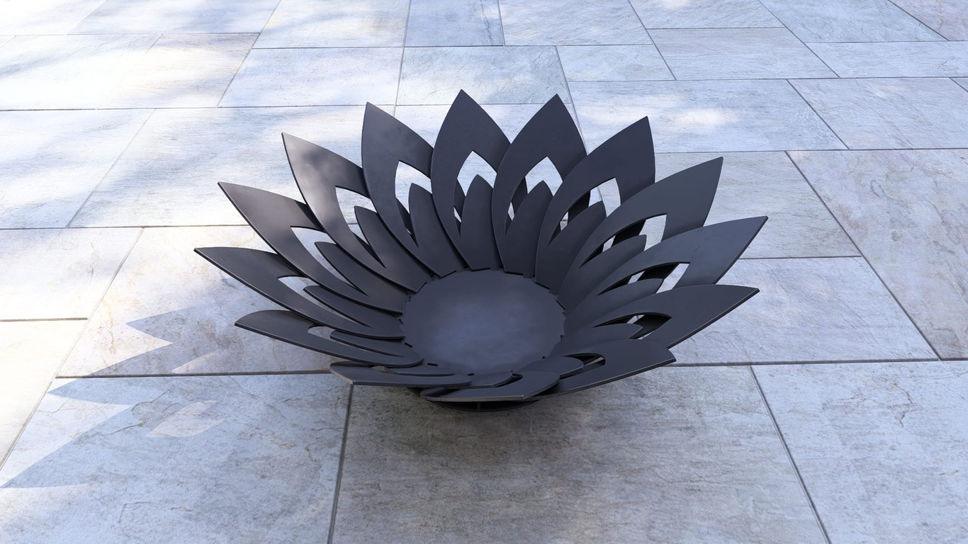 Brasero Flor V2. Archivos SVG y DXF para corte plasma y láser. Фото 13
