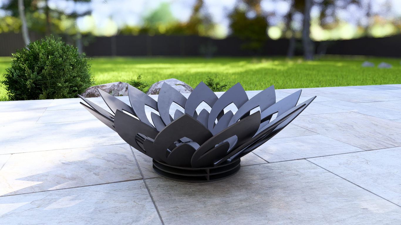 Brasero Flor V2. Archivos SVG y DXF para corte plasma y láser. Фото 14