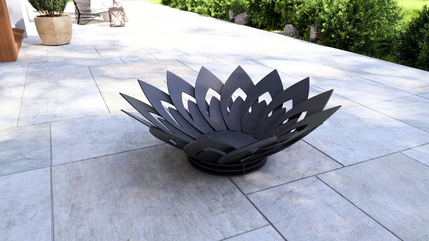 Brasero Flor V2. Archivos SVG y DXF para corte plasma y láser. Фото 15