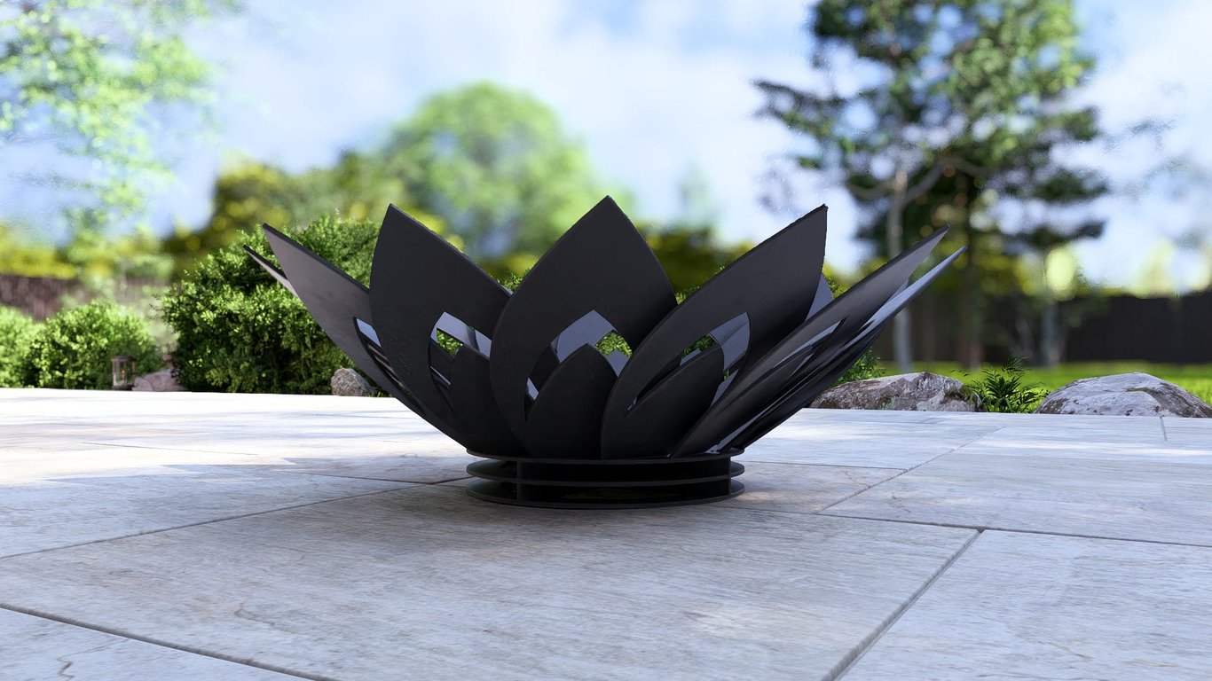 Brasero Flor V2. Archivos SVG y DXF para corte plasma y láser. Фото 16