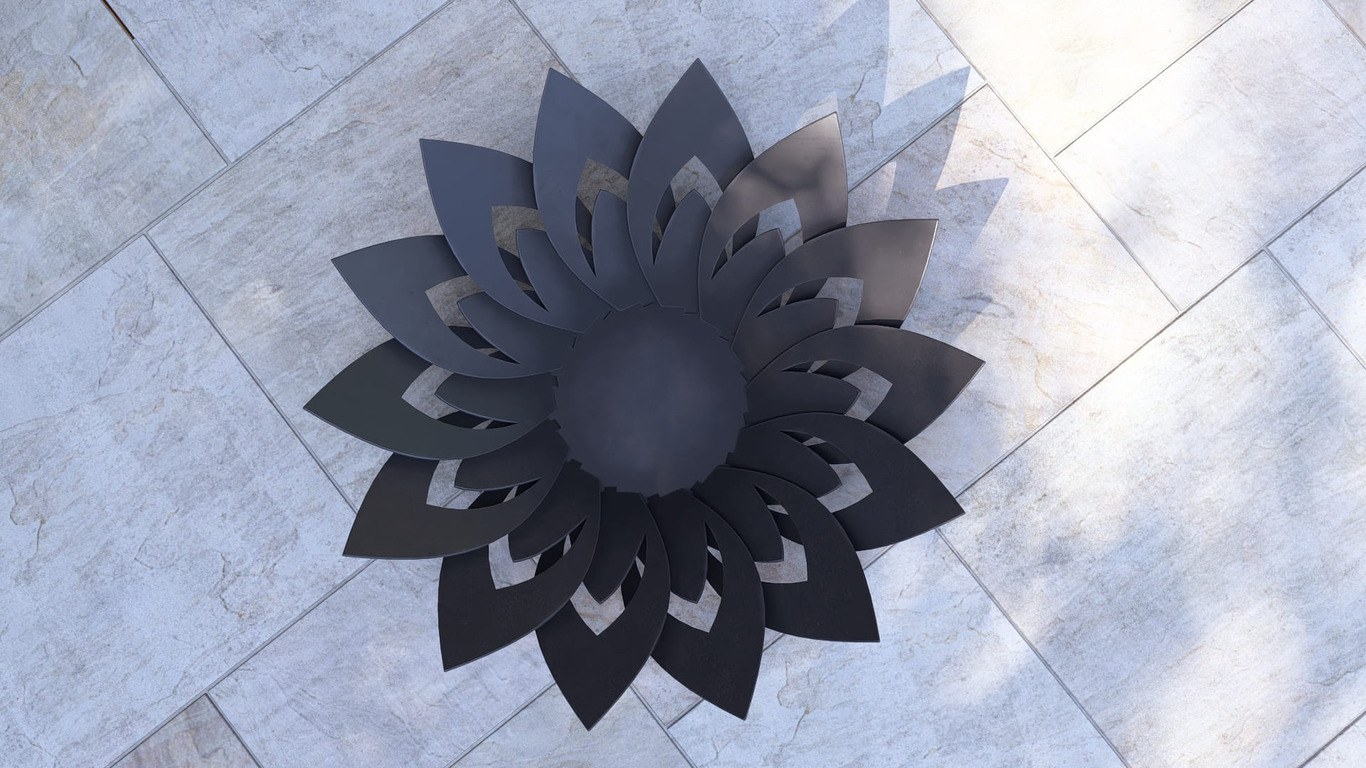 Brasero Flor V2. Archivos SVG y DXF para corte plasma y láser. Фото 17