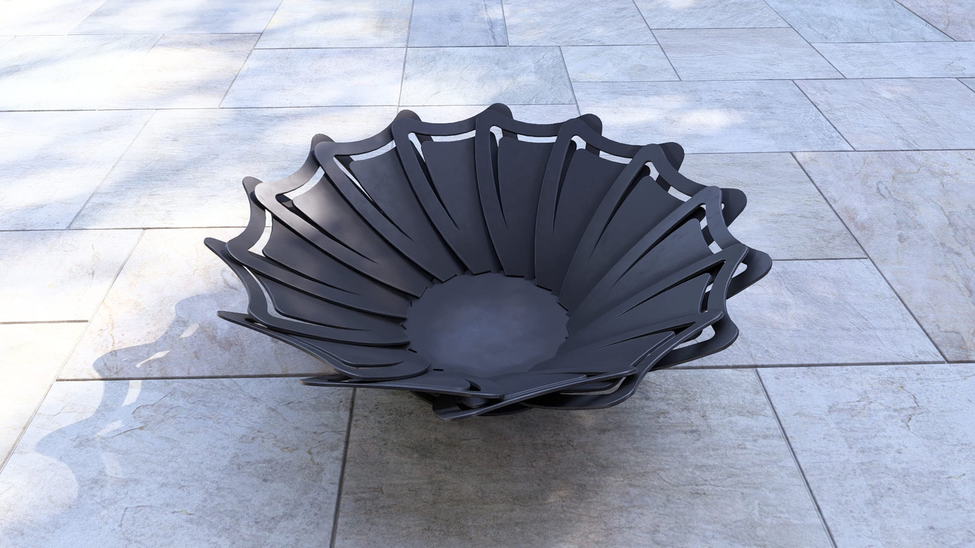 Brasero Flor V3. Archivos SVG y DXF para corte plasma y láser. Фото 12