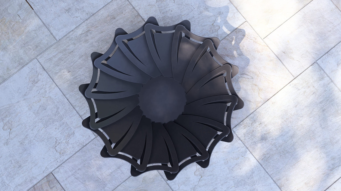 Brasero Flor V3. Archivos SVG y DXF para corte plasma y láser. Фото 16
