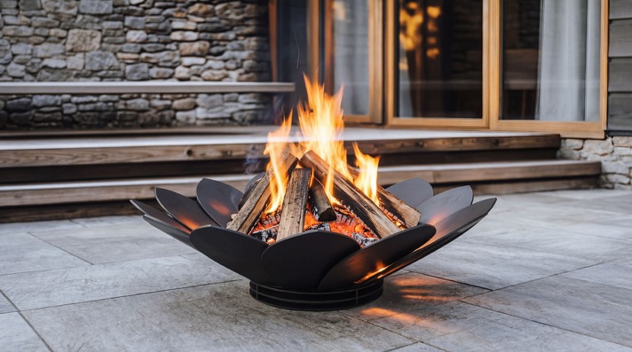 Flower Fire Pit V4. DXF, SVG files for plasma, laser cutting