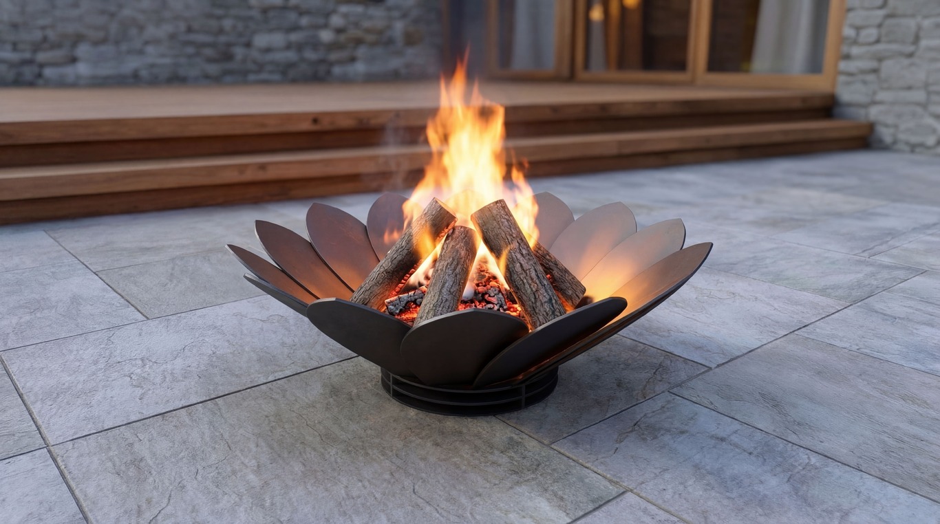 Flower Fire Pit V4. DXF, SVG files for plasma, laser cutting. Фото 2