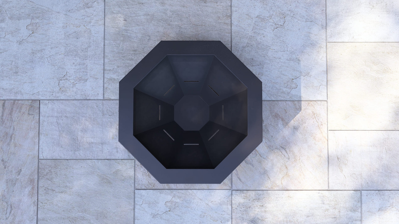 Brasero hexagonal con patas planas. Archivos SVG y DXF para corte plasma y láser. Фото 15