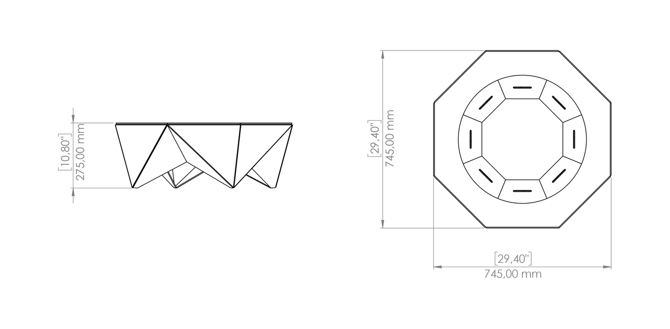Braciere ottagonale Moderno V2. File DXF, SVG per taglio plasma, laser. Фото 17