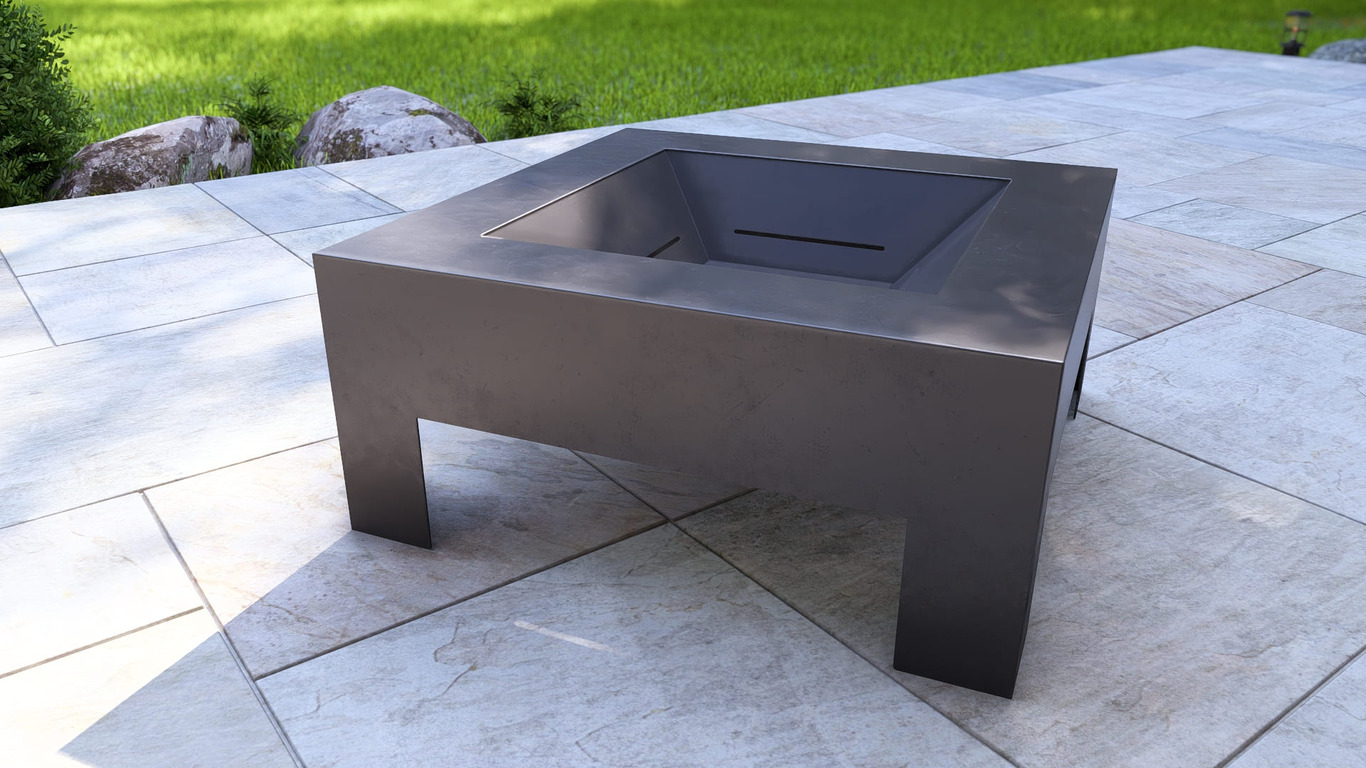 Modern Square Fire Pit V1. DXF, SVG files for plasma, laser cutting. Фото 11