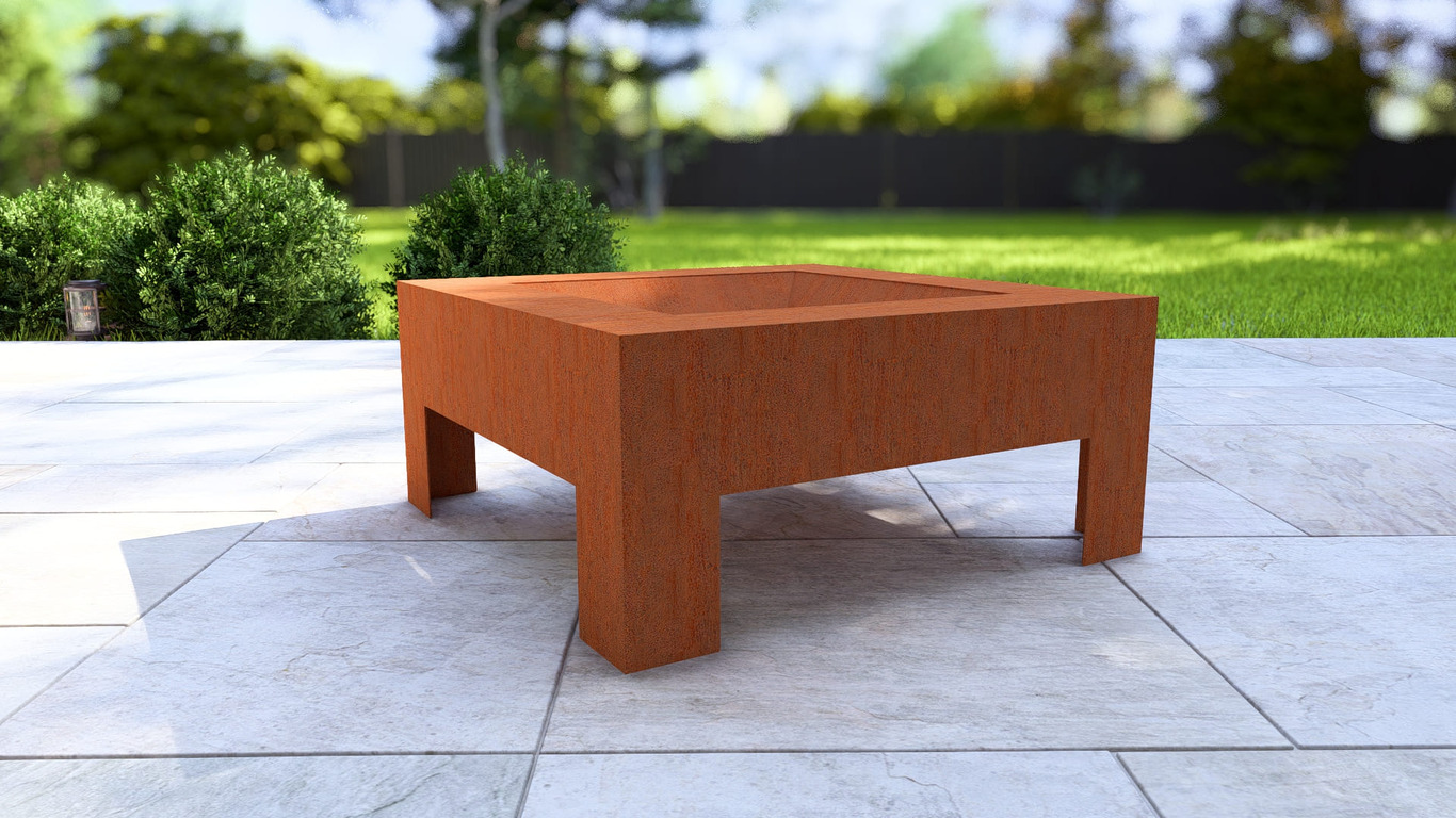 Modern Square Fire Pit V1. DXF, SVG files for plasma, laser cutting. Фото 13