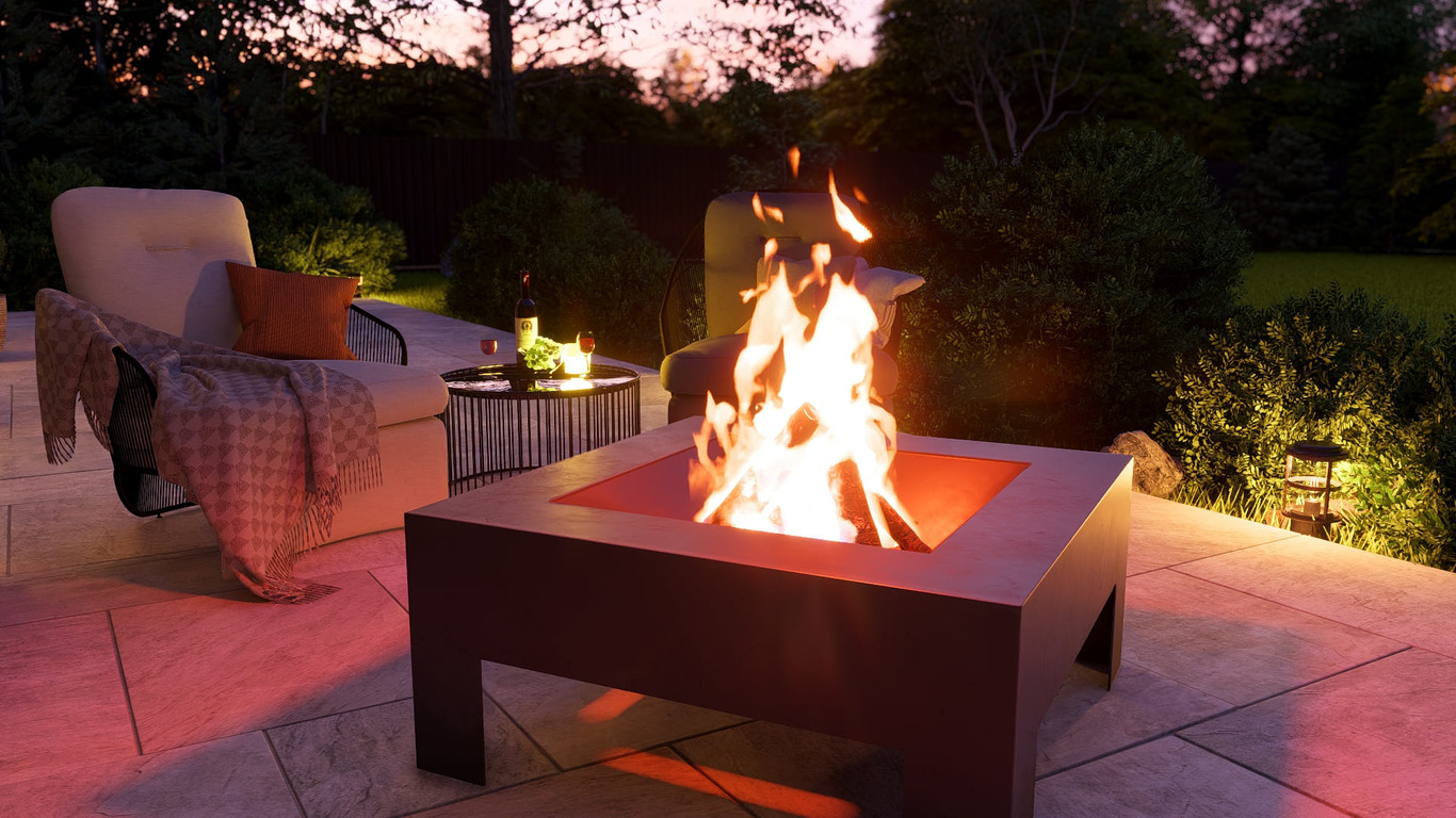 Modern Square Fire Pit V1. DXF, SVG files for plasma, laser cutting. Фото 6