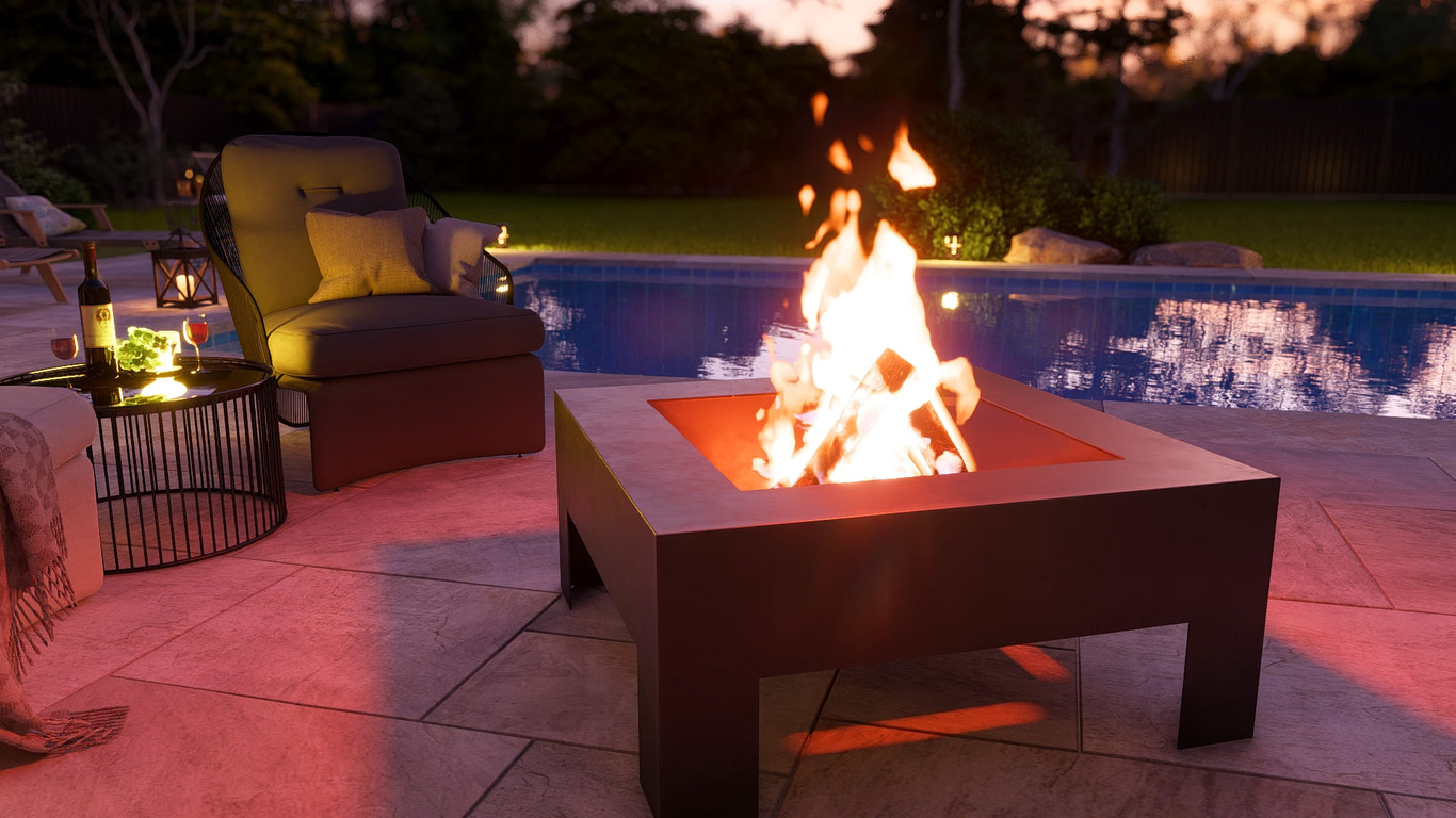 Modern Square Fire Pit V1. DXF, SVG files for plasma, laser cutting. Фото 9