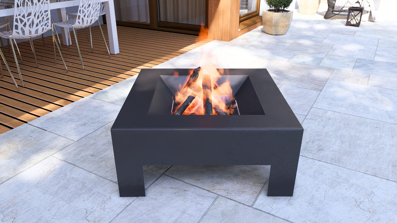 Modern Square Fire Pit V1. DXF, SVG files for plasma, laser cutting. Фото 8
