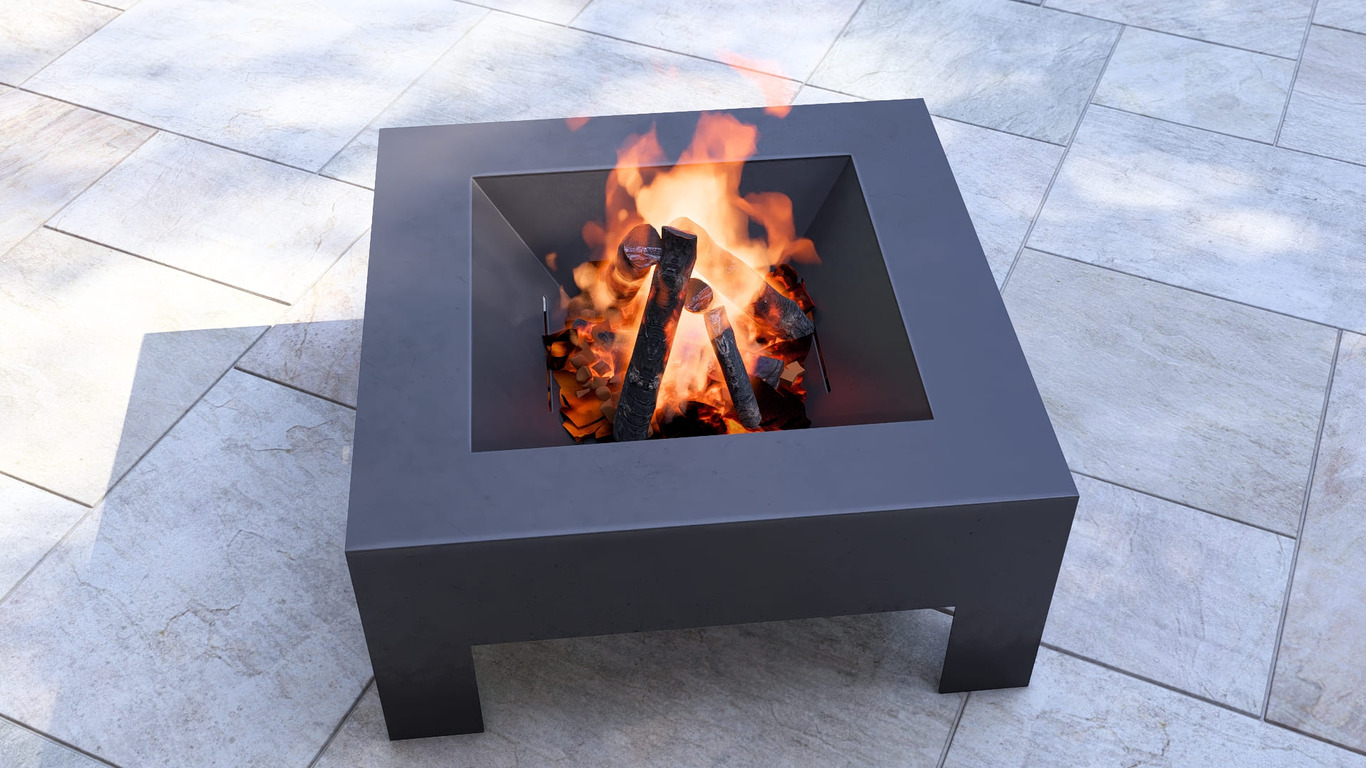 Modern Square Fire Pit V1. DXF, SVG files for plasma, laser cutting. Фото 10
