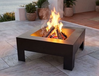 Modern Square Fire Pit V1. DXF, SVG files for plasma, laser cutting