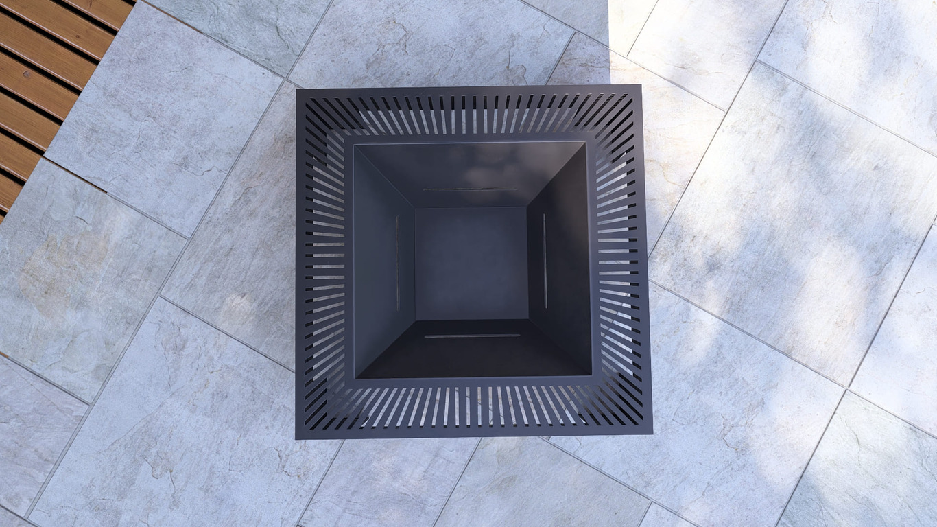 Modern Square Fire Pit V2. DXF, SVG files for plasma, laser cutting. Фото 15