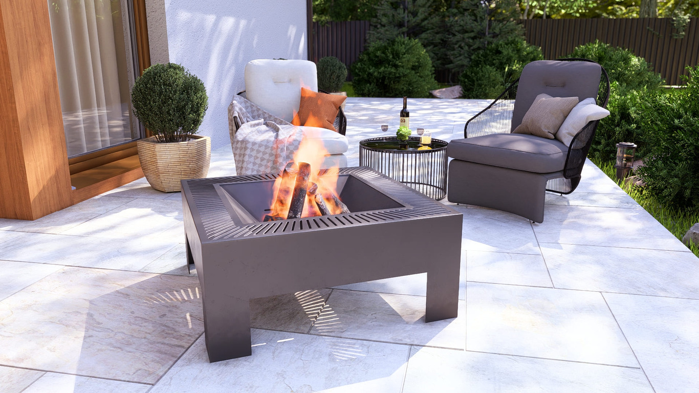 Modern Square Fire Pit V2. DXF, SVG files for plasma, laser cutting. Фото 3