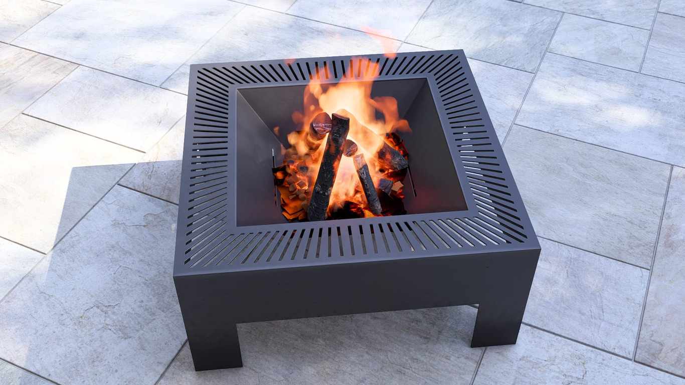 Modern Square Fire Pit V2. DXF, SVG files for plasma, laser cutting. Фото 10