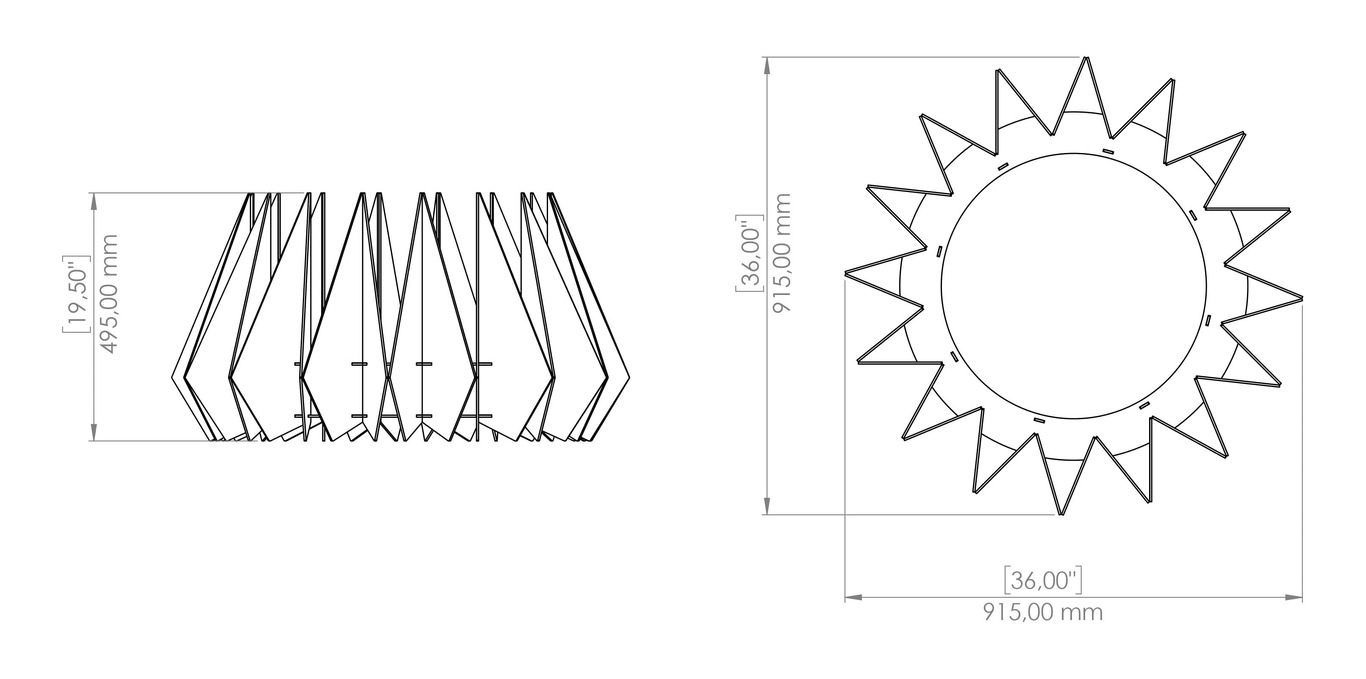 Brasero Cuervo. Archivos SVG y DXF para corte plasma y láser. Фото 17