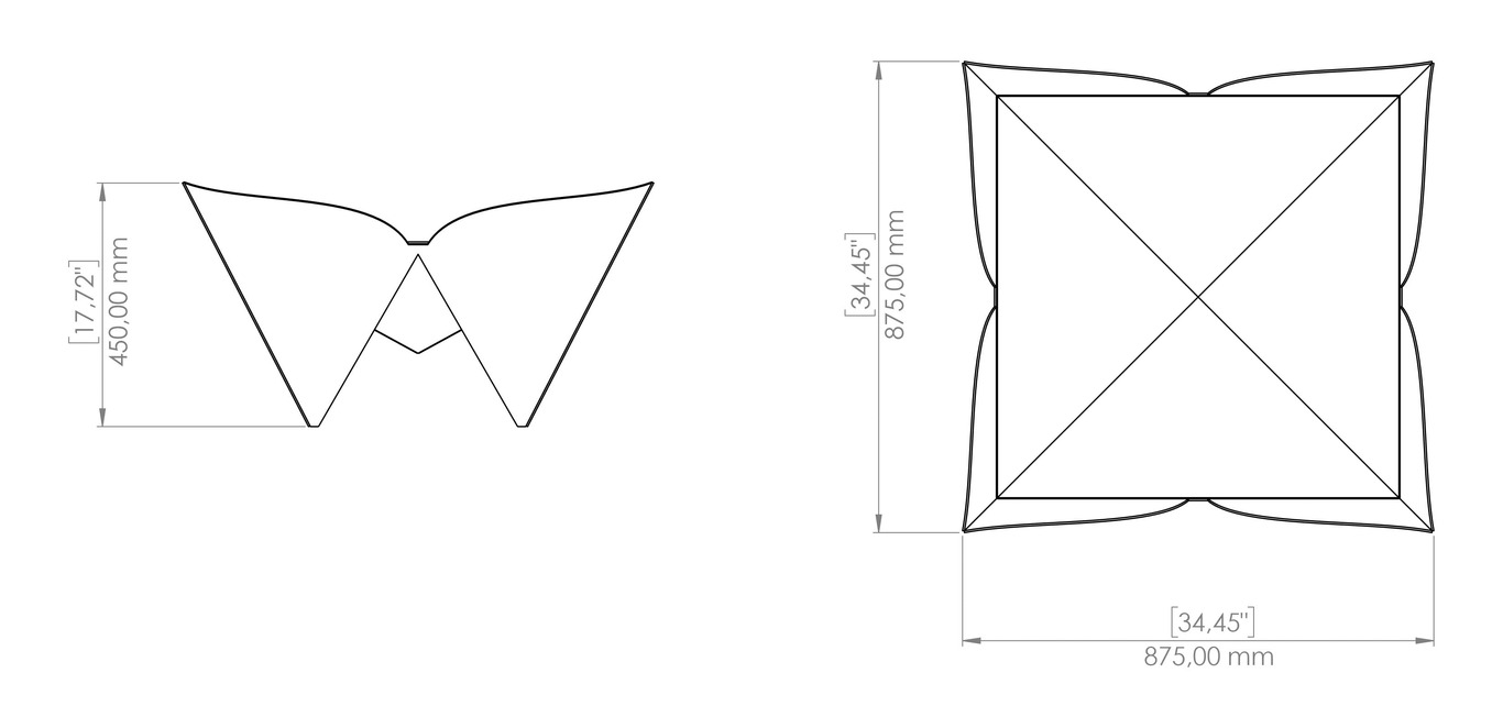 Braciere quadrato Fiore. File DXF, SVG per taglio plasma, laser. Фото 16