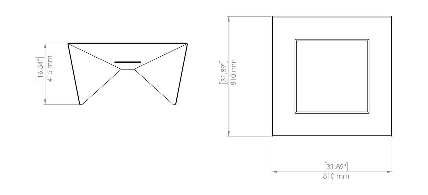 Braciere quadrato con gambe triangolari V1. File DXF, SVG per taglio plasma, laser. Фото 17