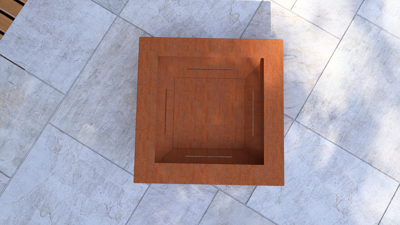 Stylish Square Fire Pit with Legs V1. DXF, SVG files for plasma, laser cutting. Фото 16