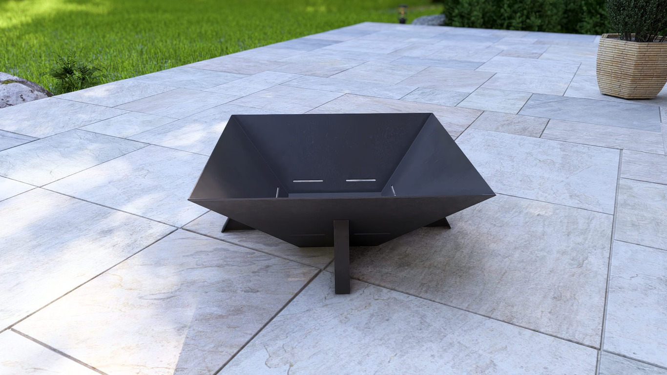 Braciere quadrato Elegante con gambe V4. File DXF, SVG per taglio plasma, laser. Фото 12